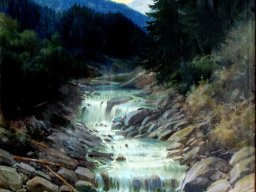 Антон Манастирський (1878–1969) «Гірський потік» - artmuseum.org.ua